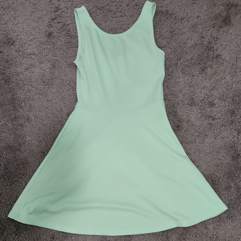 H&M Mint Green Sleeveless A-Line Mini Dress | Size 6
